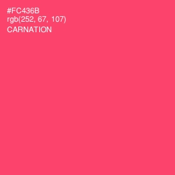 #FC436B - Carnation Color Image