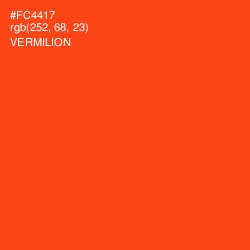 #FC4417 - Vermilion Color Image