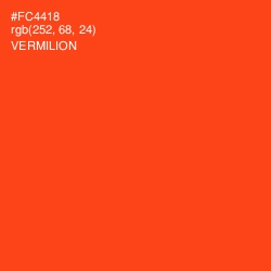 #FC4418 - Vermilion Color Image