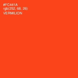 #FC441A - Vermilion Color Image