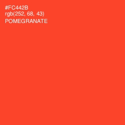 #FC442B - Pomegranate Color Image