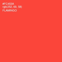 #FC453A - Flamingo Color Image