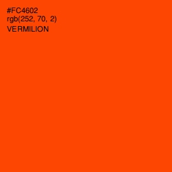 #FC4602 - Vermilion Color Image