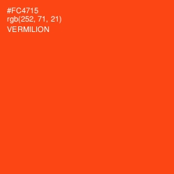 #FC4715 - Vermilion Color Image