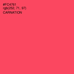 #FC4761 - Carnation Color Image