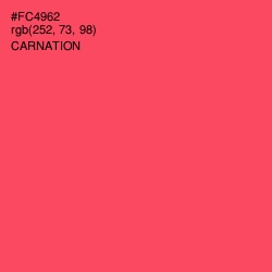 #FC4962 - Carnation Color Image