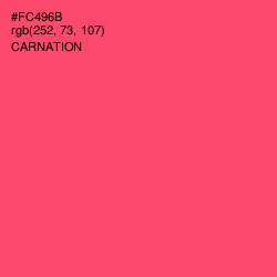 #FC496B - Carnation Color Image