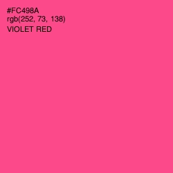 #FC498A - Violet Red Color Image