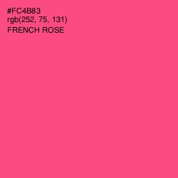 #FC4B83 - French Rose Color Image