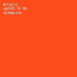 #FC4C1C - Vermilion Color Image