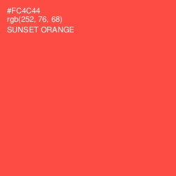 #FC4C44 - Sunset Orange Color Image