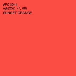 #FC4D44 - Sunset Orange Color Image