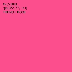 #FC4D8D - French Rose Color Image