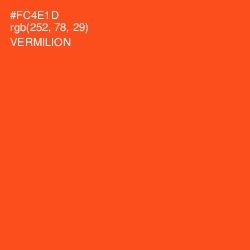 #FC4E1D - Vermilion Color Image
