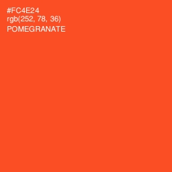 #FC4E24 - Pomegranate Color Image