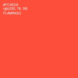 #FC4E3A - Flamingo Color Image