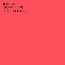 #FC4E5B - Sunset Orange Color Image