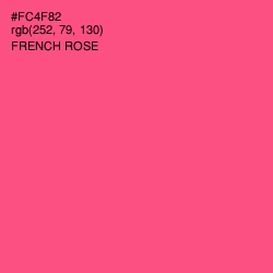 #FC4F82 - French Rose Color Image