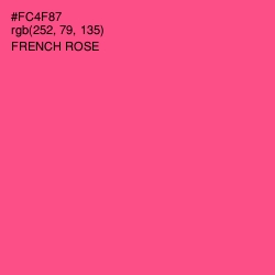 #FC4F87 - French Rose Color Image