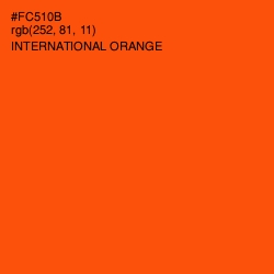 #FC510B - International Orange Color Image