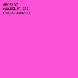 #FC51D7 - Pink Flamingo Color Image