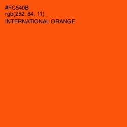 #FC540B - International Orange Color Image