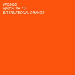 #FC540D - International Orange Color Image