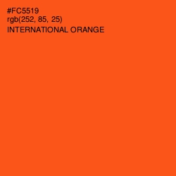 #FC5519 - International Orange Color Image