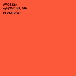 #FC583A - Flamingo Color Image