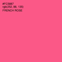 #FC5887 - French Rose Color Image