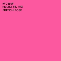 #FC589F - French Rose Color Image