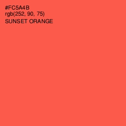 #FC5A4B - Sunset Orange Color Image