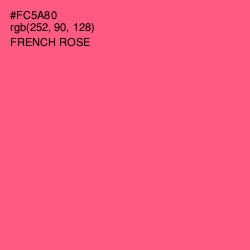 #FC5A80 - French Rose Color Image