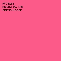 #FC5A88 - French Rose Color Image