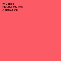 #FC5B65 - Carnation Color Image