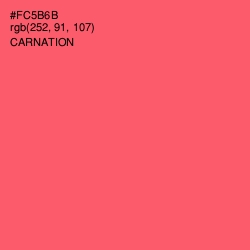 #FC5B6B - Carnation Color Image