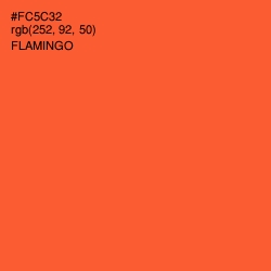 #FC5C32 - Flamingo Color Image