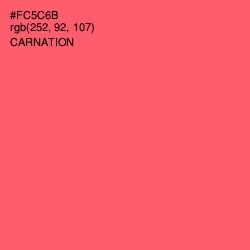 #FC5C6B - Carnation Color Image