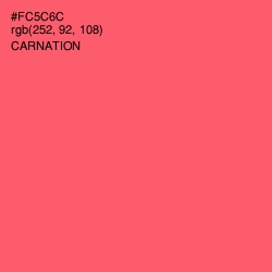 #FC5C6C - Carnation Color Image