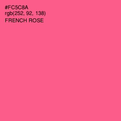 #FC5C8A - French Rose Color Image