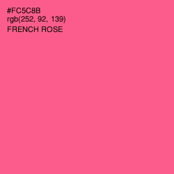 #FC5C8B - French Rose Color Image