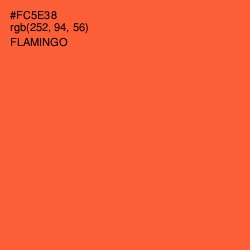 #FC5E38 - Flamingo Color Image