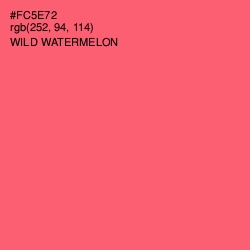 #FC5E72 - Wild Watermelon Color Image