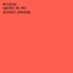 #FC5F50 - Sunset Orange Color Image