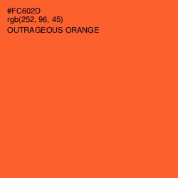 #FC602D - Outrageous Orange Color Image