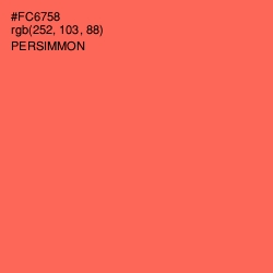 #FC6758 - Persimmon Color Image
