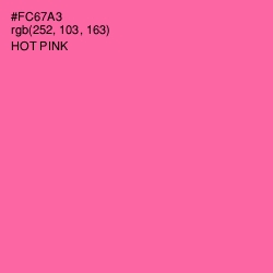 #FC67A3 - Hot Pink Color Image