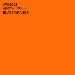 #FC6C08 - Blaze Orange Color Image