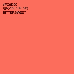 #FC6D5C - Bittersweet Color Image
