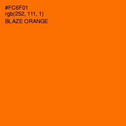#FC6F01 - Blaze Orange Color Image